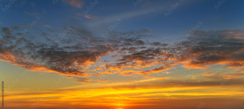 Sunset Gold panorama background. Sunset Gold panorama background.