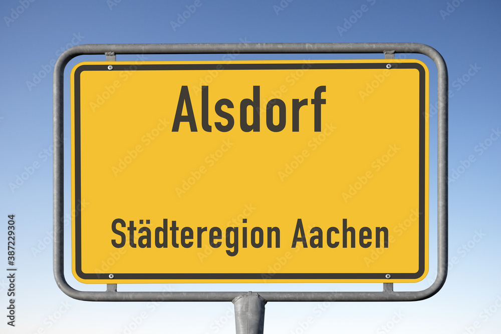 Ortstafel Alsdorf, Städteregion Aachen (Symbolbild)
