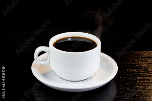 Studio shot of a hot cup of coffee. © Alejandro