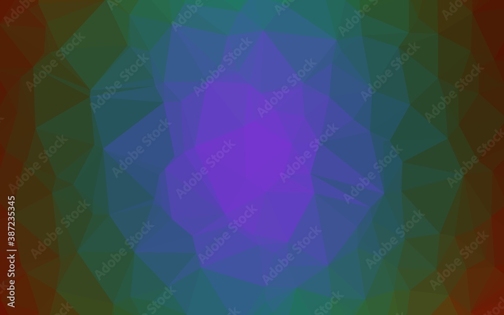 Dark Multicolor, Rainbow vector abstract polygonal cover.
