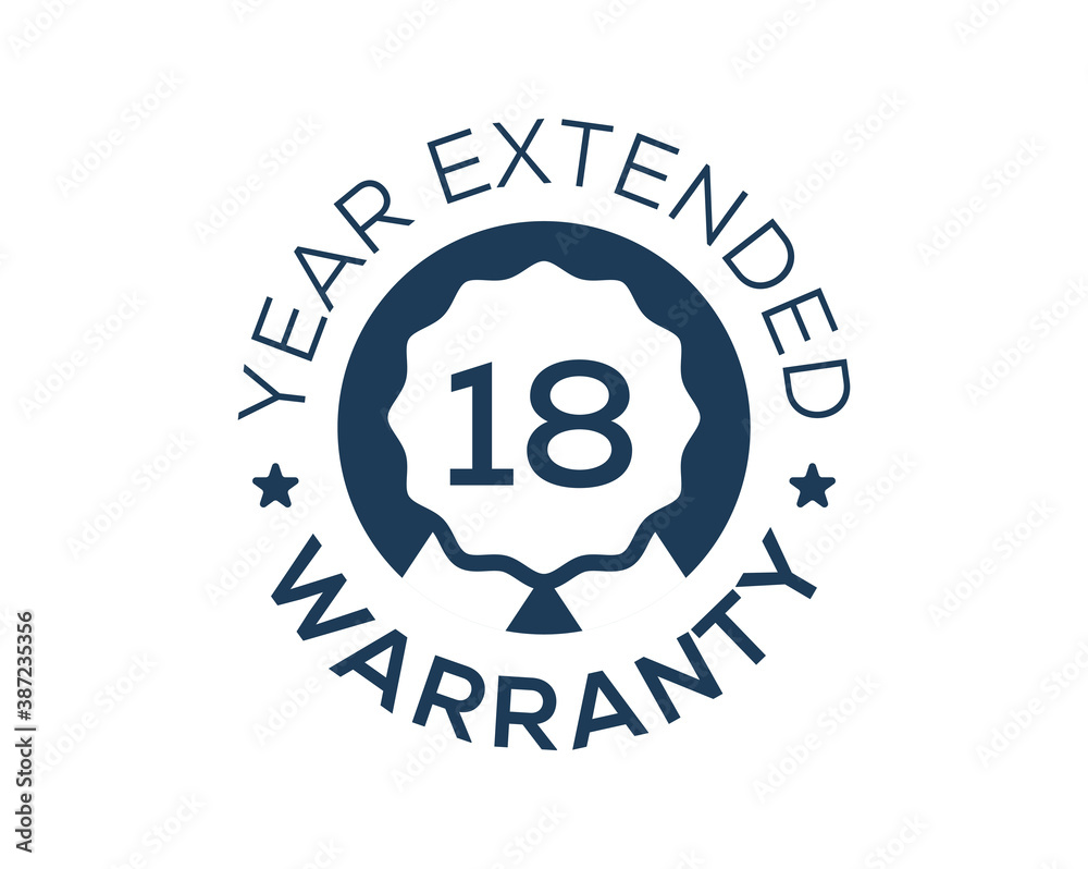 Obraz premium 18 Years Warranty images, 18 Year Extended Warranty logos