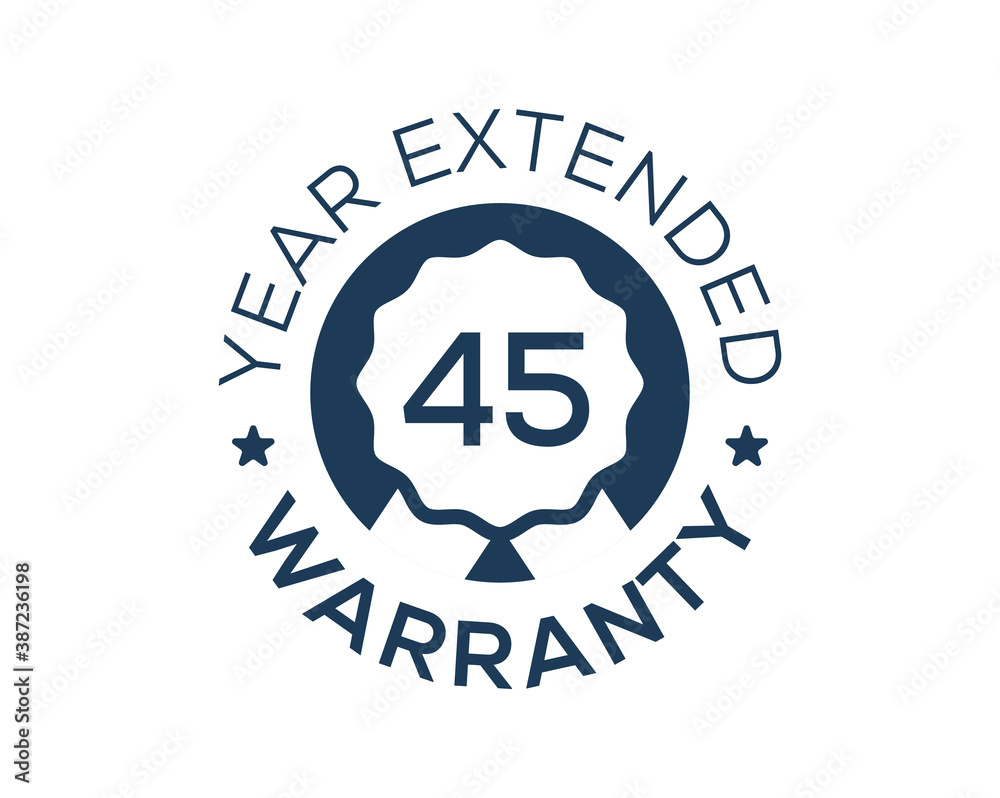 45 Years Warranty images, 45 Year Extended Warranty logos 45 Years Warranty images, 45 Year Extended Warranty logos