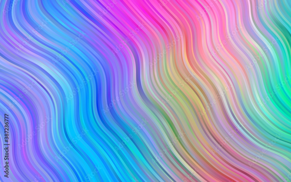 Fototapeta premium Light Multicolor, Rainbow vector background with lava shapes.