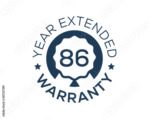 86 Years Warranty images, 10 Year Extended Warranty logos