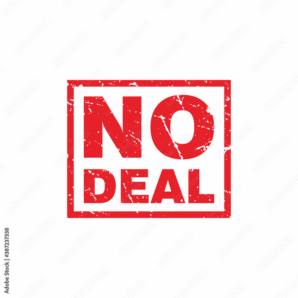 Abstract Red Grungy No Deal Rubber Stamp Sign Illustration Vector, No Deal Text Seal, Mark, Label Design Template Abstract Red Grungy No Deal Rubber Stamp Sign Illustration Vector, No Deal Text Seal, Mark, Label Design Template