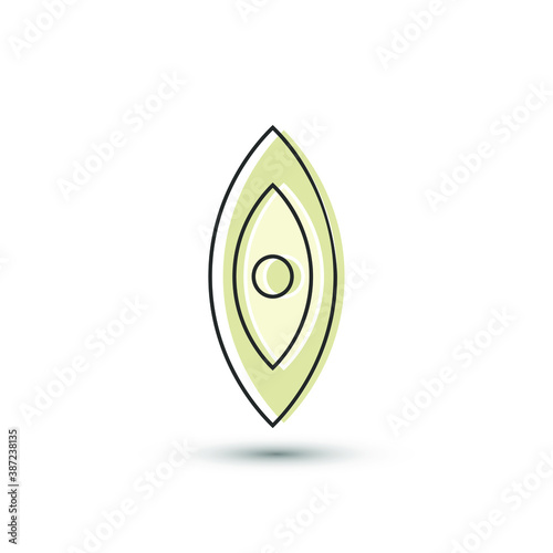Vector khachapuri bakery icon. Georgian cheese pie food symbol. For design, web site design, logo, app, UI/UX