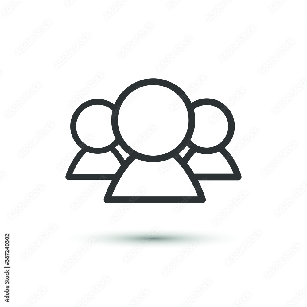 Vector people icon. Team, family symbol. For design, advertising banner Vector people icon. Team, family symbol. For design, advertising banner