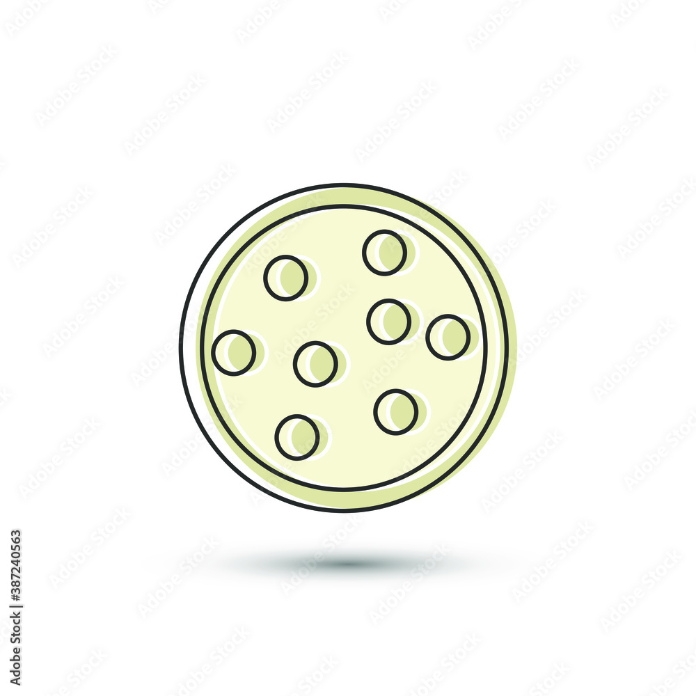 Vector pizza icon. Italian food symbol. For design, web site design, logo, app, UI/UX