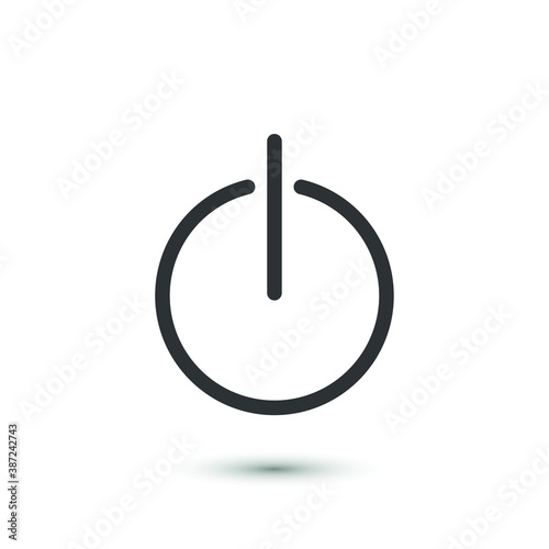 Vector switch icon. Turn on/ off symbol. For design, web site design, logo, app, UI.