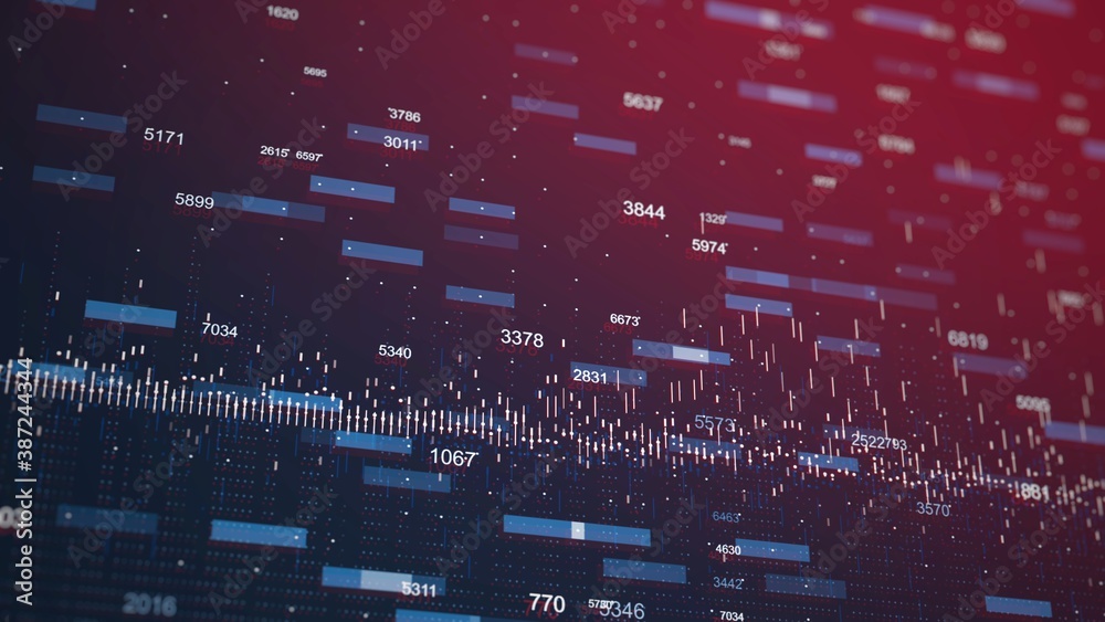 Stock market tickers with graphs. Business illustration of world statistics with global data. Financial update statistics. Blue and red olored background with trading counters in High Resolution Stock market tickers with graphs. Business illustration of world statistics with global data. Financial update statistics. Blue and red olored background with trading counters in High Resolution