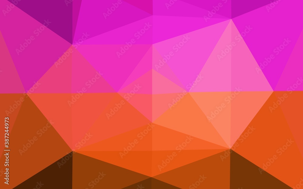 Obraz premium Dark Pink, Yellow vector triangle mosaic template.