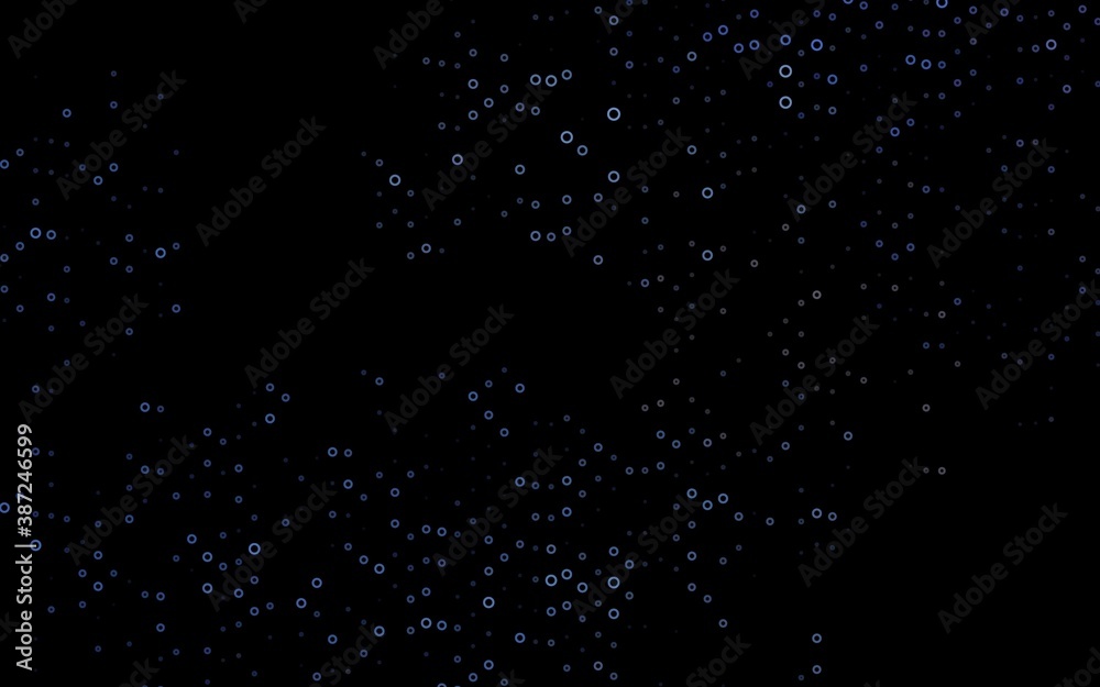 Dark BLUE vector template with circles.