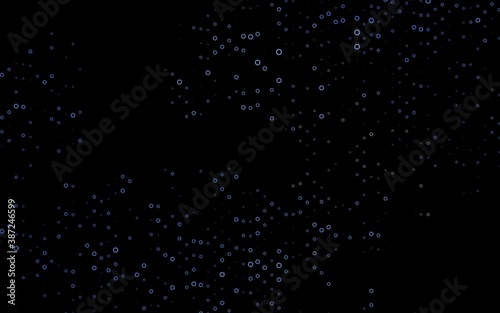 Dark BLUE vector template with circles.