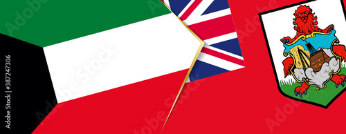 Kuwait and Bermuda flags, two vector flags.