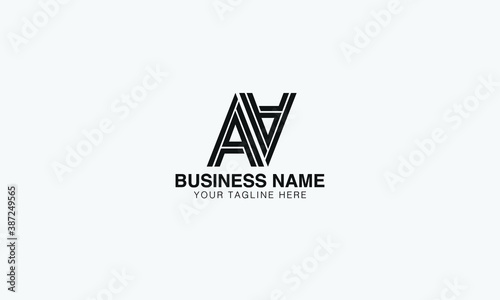 AA initial abstract logotype creative logo template vector image