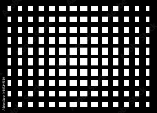 Cuadrícula negra sobre fondo blanco
