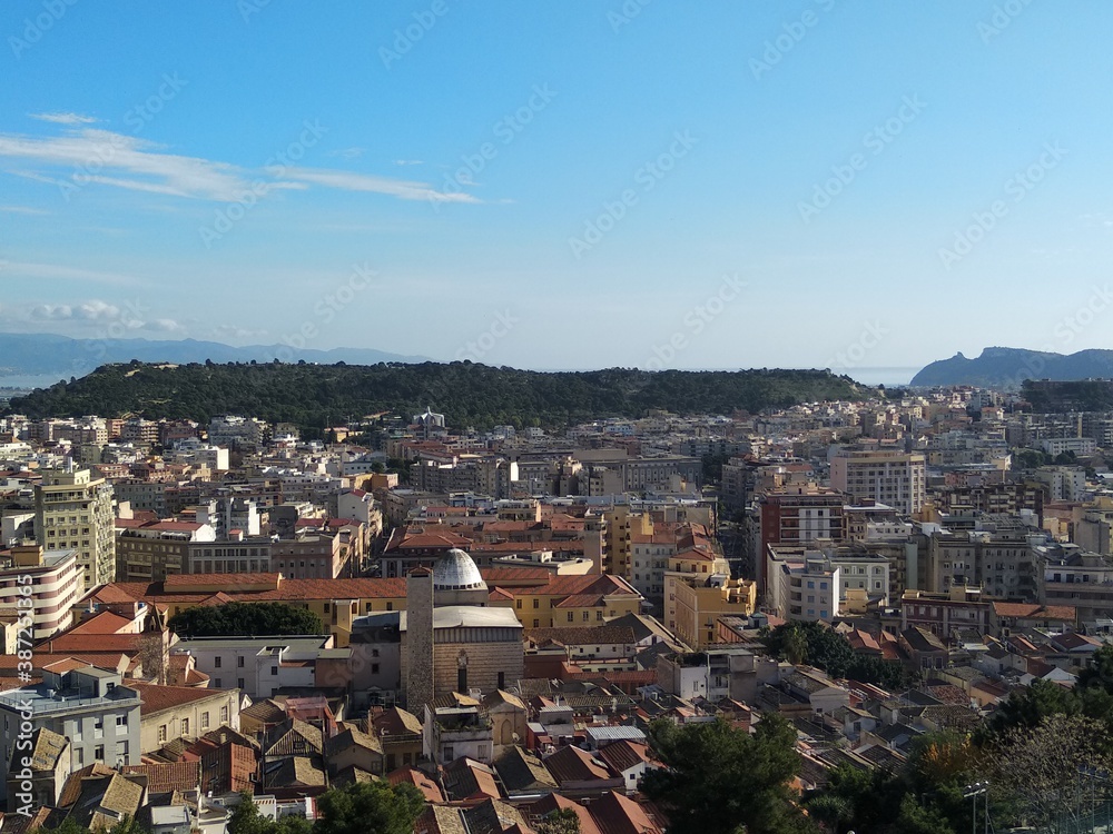 Top view of the city of Cagliari 