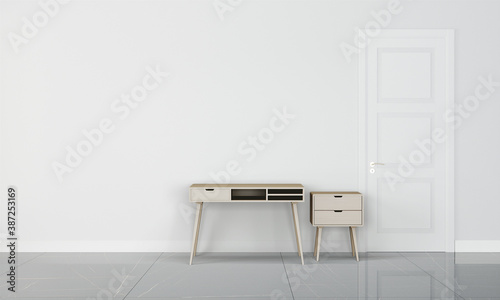 modern interior with office desk