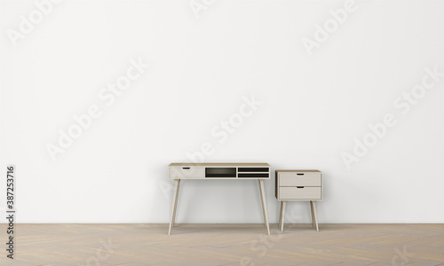 modern interior with office desk