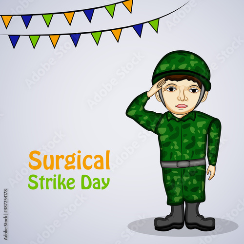 Illustration of Background for Surgical Strike Day India



