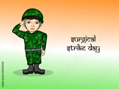 Illustration of Background for Surgical Strike Day India



