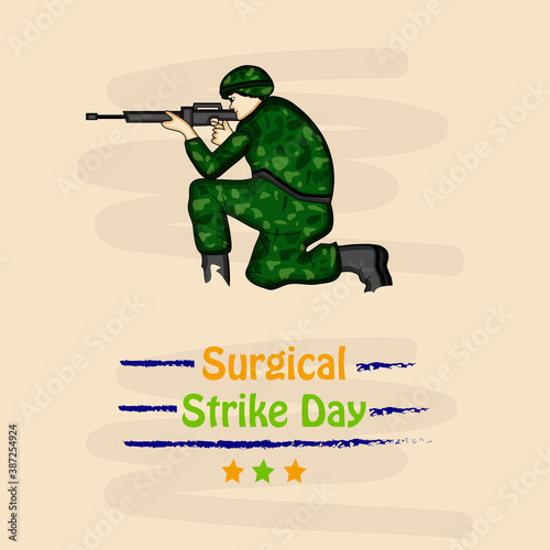 Illustration of Background for Surgical Strike Day India



