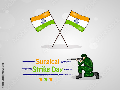 Illustration of Background for Surgical Strike Day India



