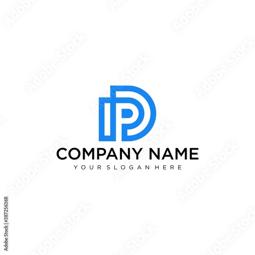 Free Download Letter DP line logo design. Linear creative minimal monochrome monogram symbol. Universal elegant vector sign design. Premium business logotype. Graphic alphabet symbol for corporate business identity - GFXLoad