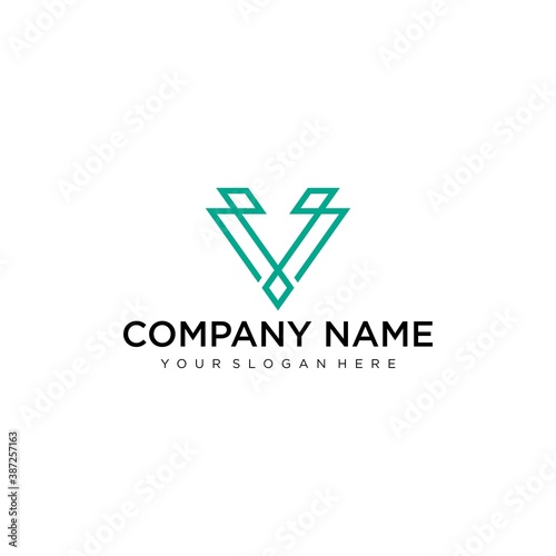 Free Download Letter V line logo design. Linear creative minimal monochrome monogram symbol. Universal elegant vector sign design. Premium business logotype. Graphic alphabet symbol for corporate business identity - GFXLoad