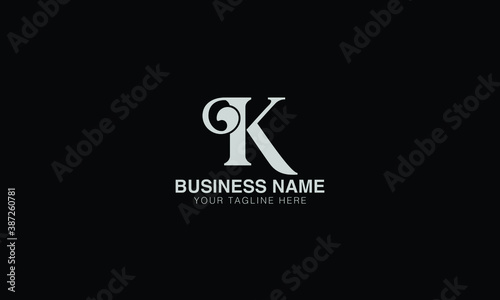 K  initial abstract logotype creative logo template vector image