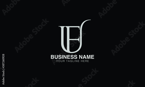 UF initial abstract logotype creative logo template vector image