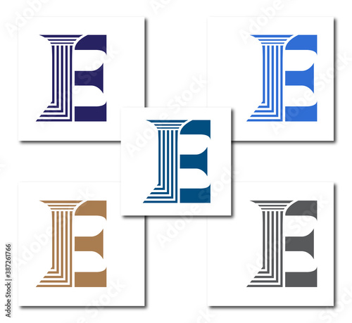 E Law Firm Logo Design Concept