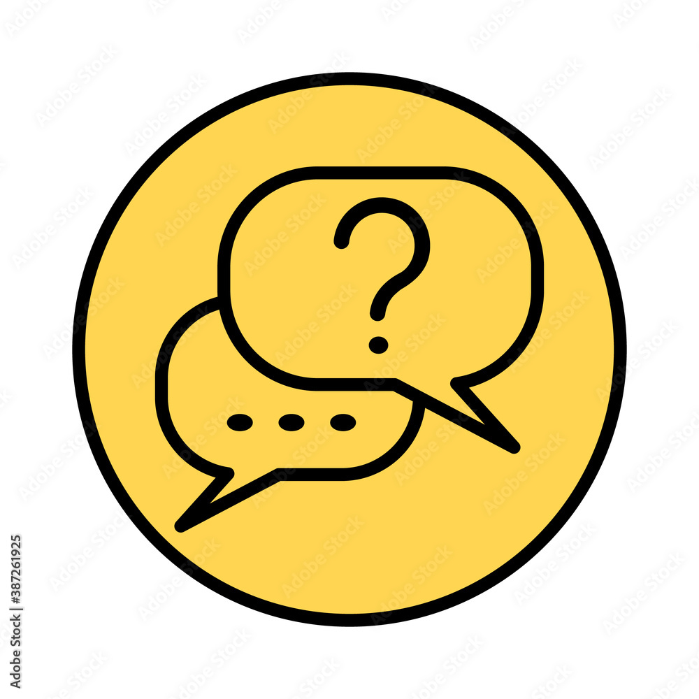 On white background. Icon vector illustration. Chat, dialog, conversation icon symbol