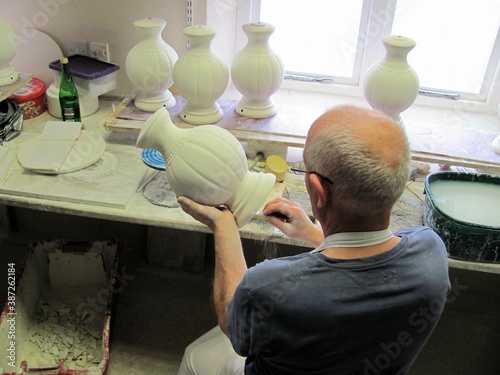 Belleek Pottery Craftsman At Work photo