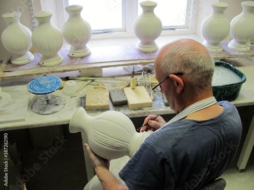 Photography Belleek Pottery Craftsman At Work