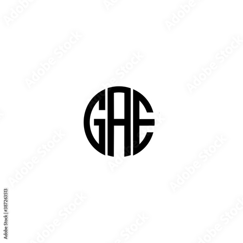 Initial letter GAE circle monogram clean modern simple logo