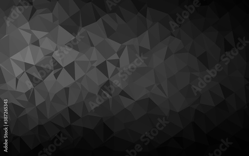 Dark Silver, Gray vector abstract polygonal cover. © Dmitry