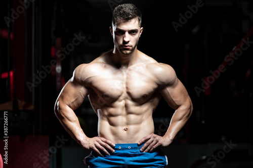 Strong Bodybuilder With Six Pack