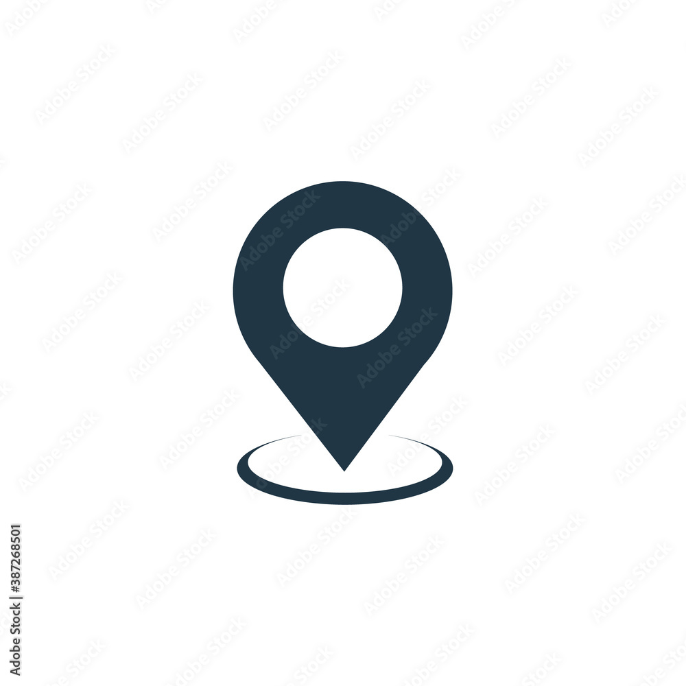 Map pointer vector icon isolated on white background Map pointer vector icon isolated on white background