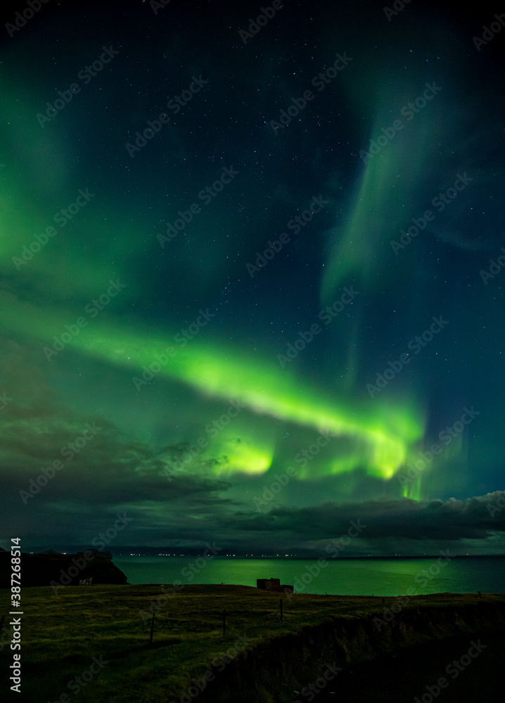 Aurora over Vestmannaeyjar