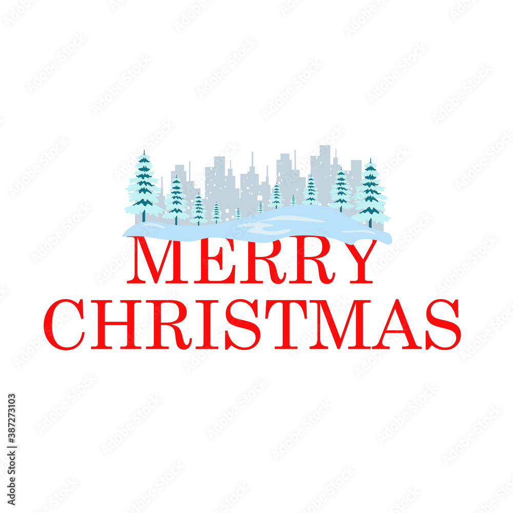Merry Christmas and Happy New Year Celebration Vector Template Design Illustration