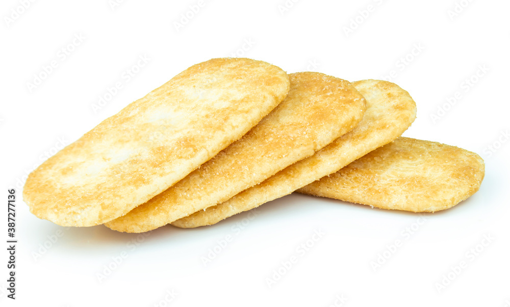 rice cracker isolated on white background rice cracker isolated on white background