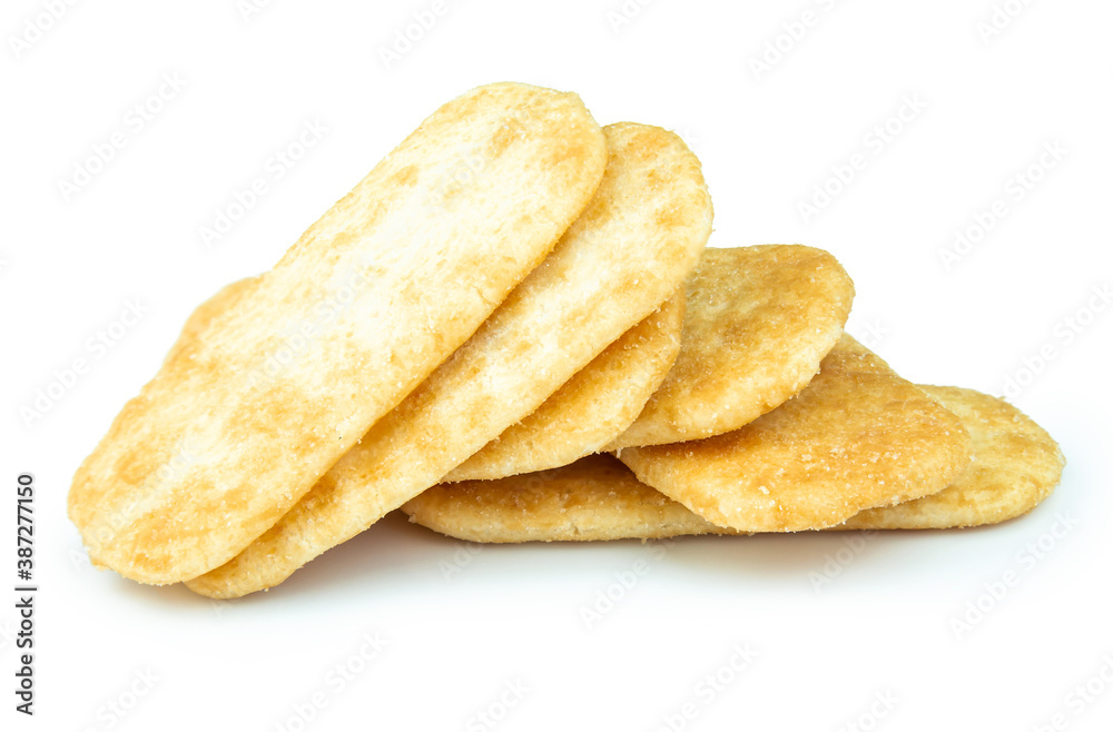 rice cracker isolated on white background rice cracker isolated on white background
