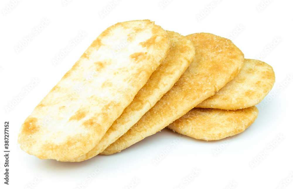 rice cracker isolated on white background rice cracker isolated on white background