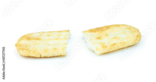 rice cracker isolated on white background