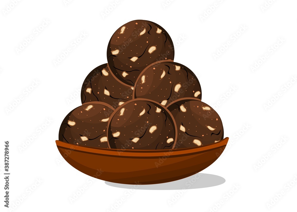 Ragi Laddu,Nachni Laddu Indian Sweets or Mithai Food Vector Ragi Laddu,Nachni Laddu Indian Sweets or Mithai Food Vector