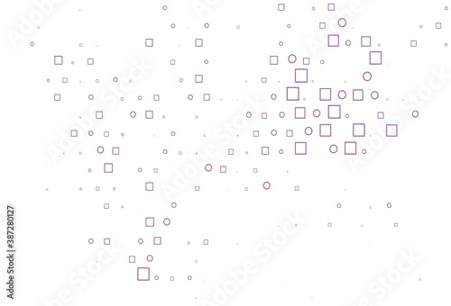 Light Purple vector cover with circles, cubes.