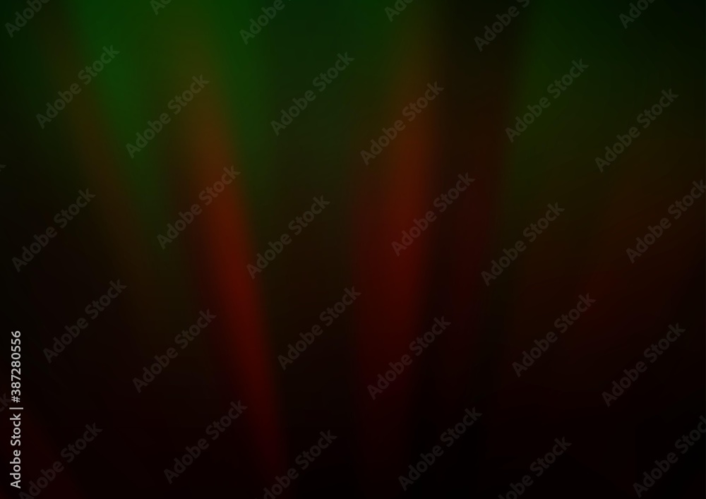 Fototapeta premium Dark Green, Red vector blur pattern.