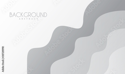 Abstract geometric banner on white and gray background. vector