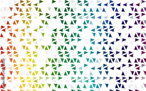 Fototapeta Naklejka Na Ścianę i Meble -  Light Multicolor, Rainbow vector background with triangles.